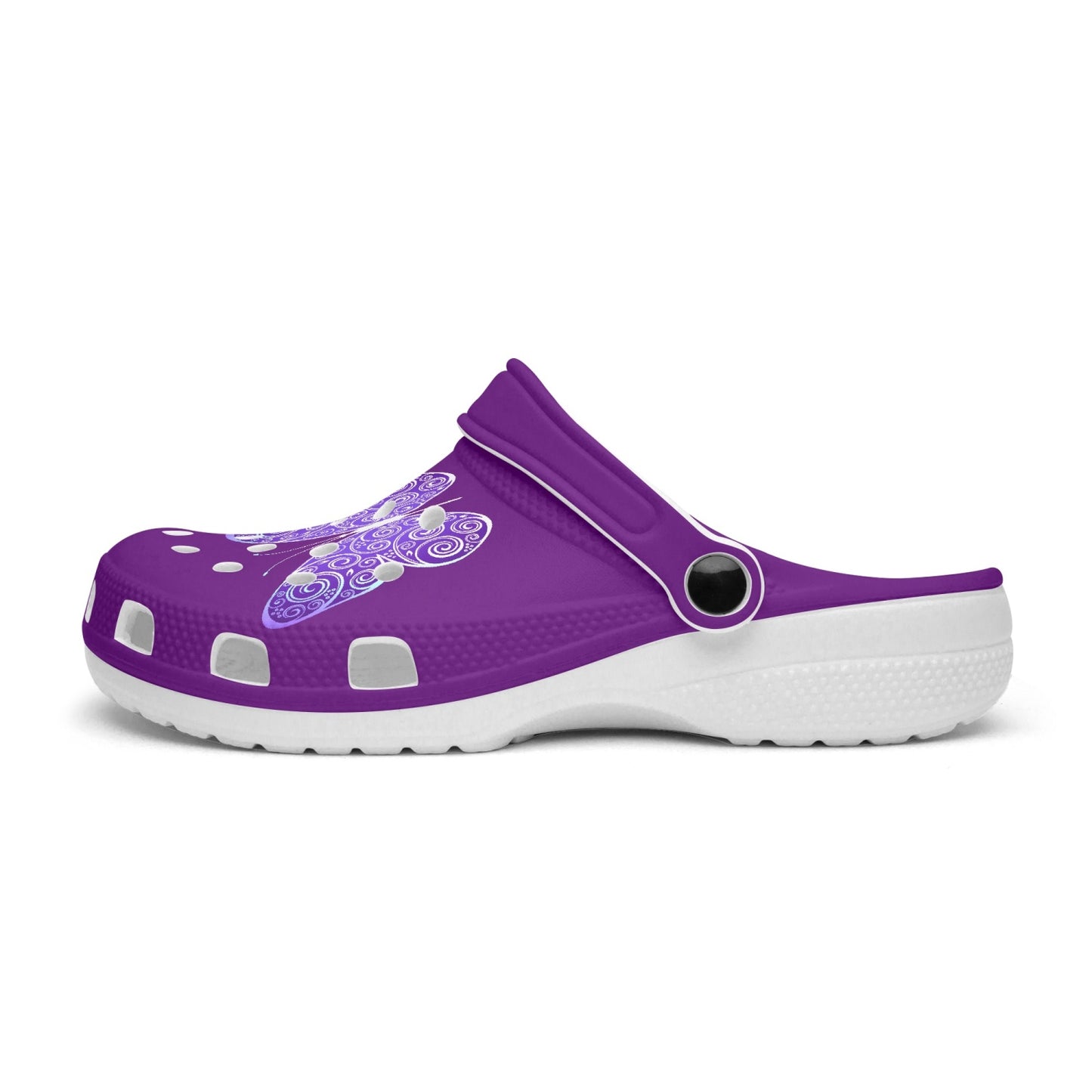 Purple Butterfly Clogs