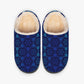Blue Geometric Pattern 2 Lined Bedroom Slippers