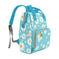 Blue Daisies 2 Multipurpose Backpack/Diaper Bag