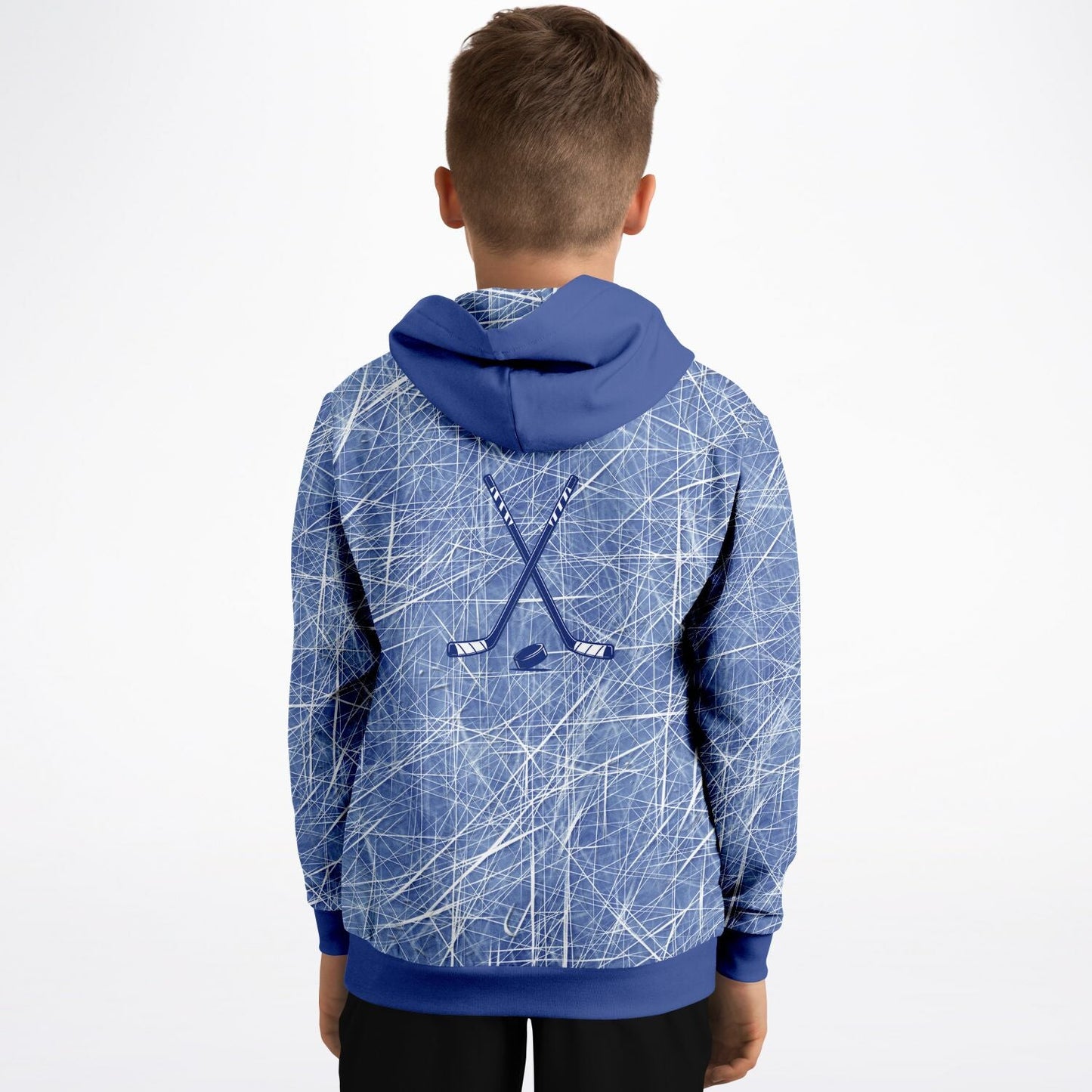 Blue Ice Hockey Kids Hoodie