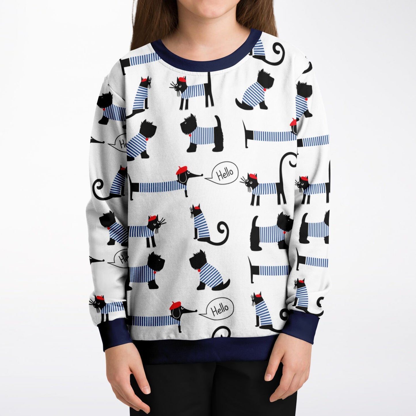 Marine Dogs&Cats Kids Sweatshirt