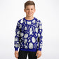 Easter Dark Blue Poly Kids Sweatshirt