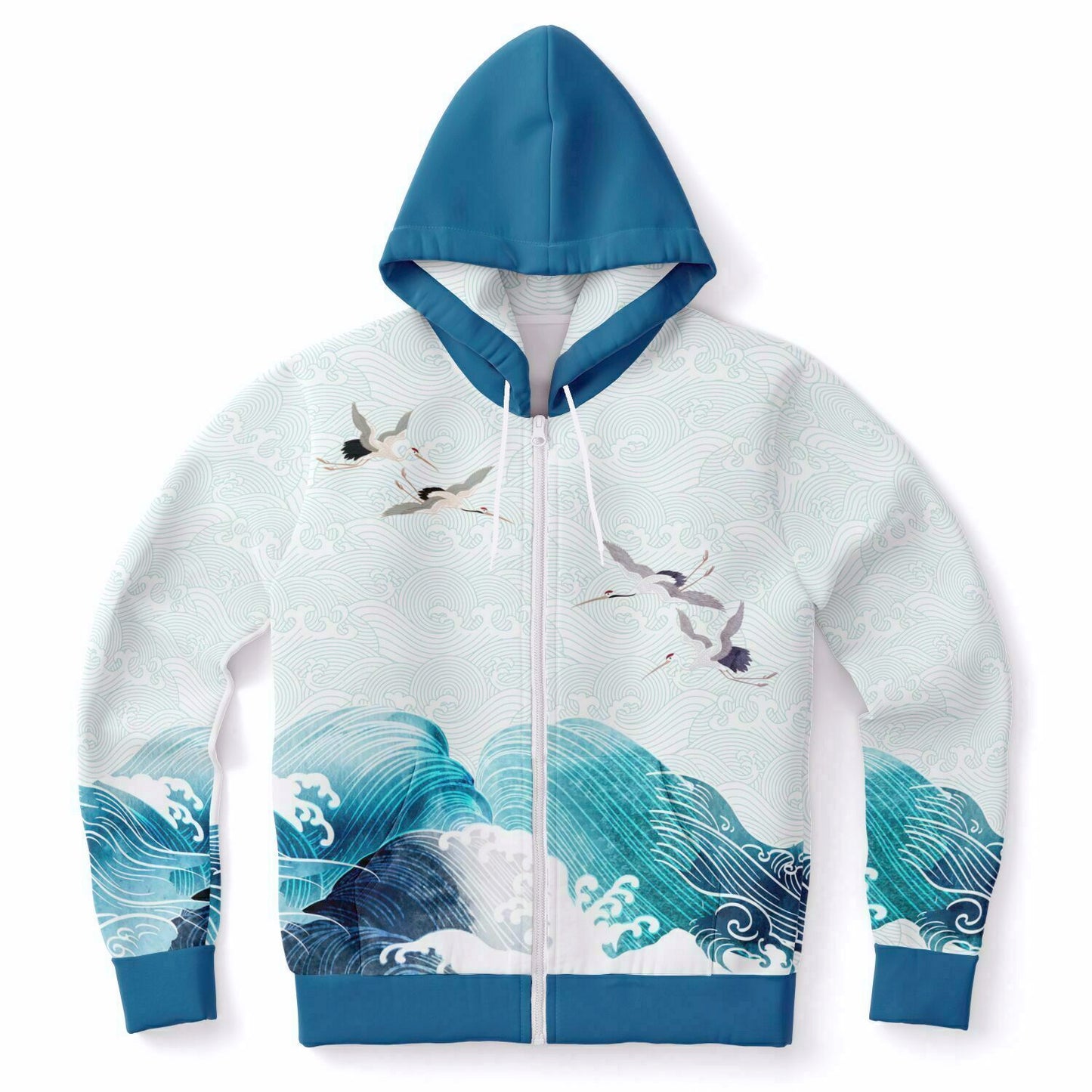 Waves & Cranes Zip Hoodie Unisex (3 variants)