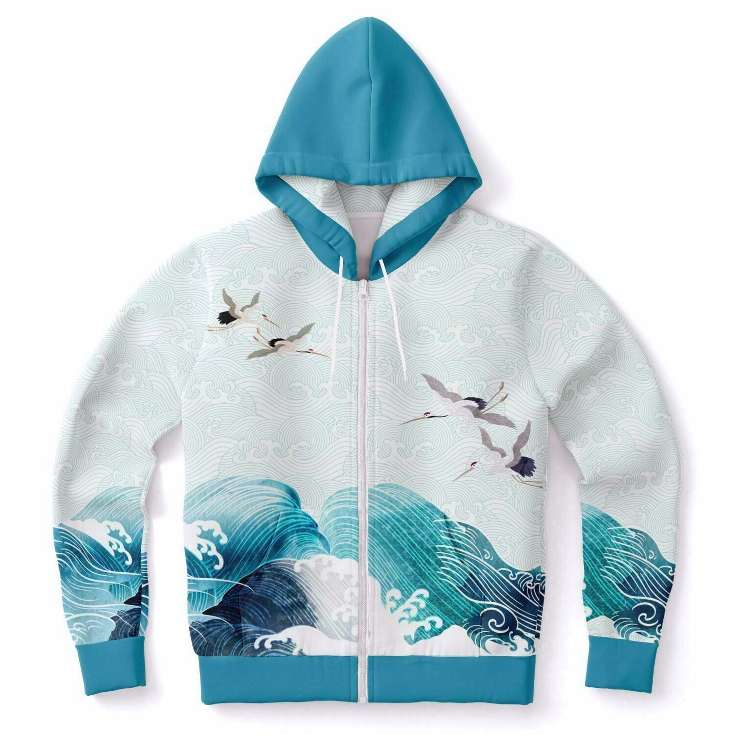 Waves & Cranes Zip Hoodie Unisex (3 variants)