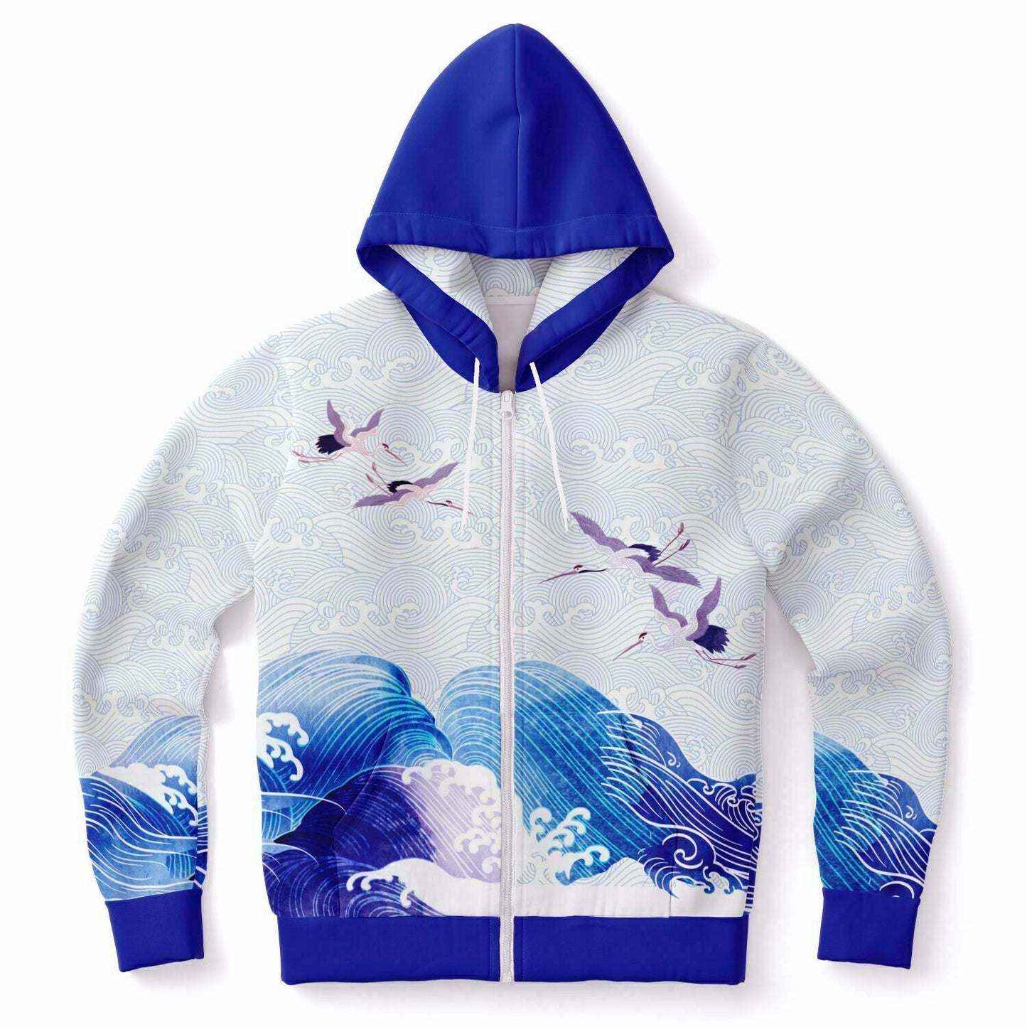 Waves & Cranes Zip Hoodie Unisex (3 variants)