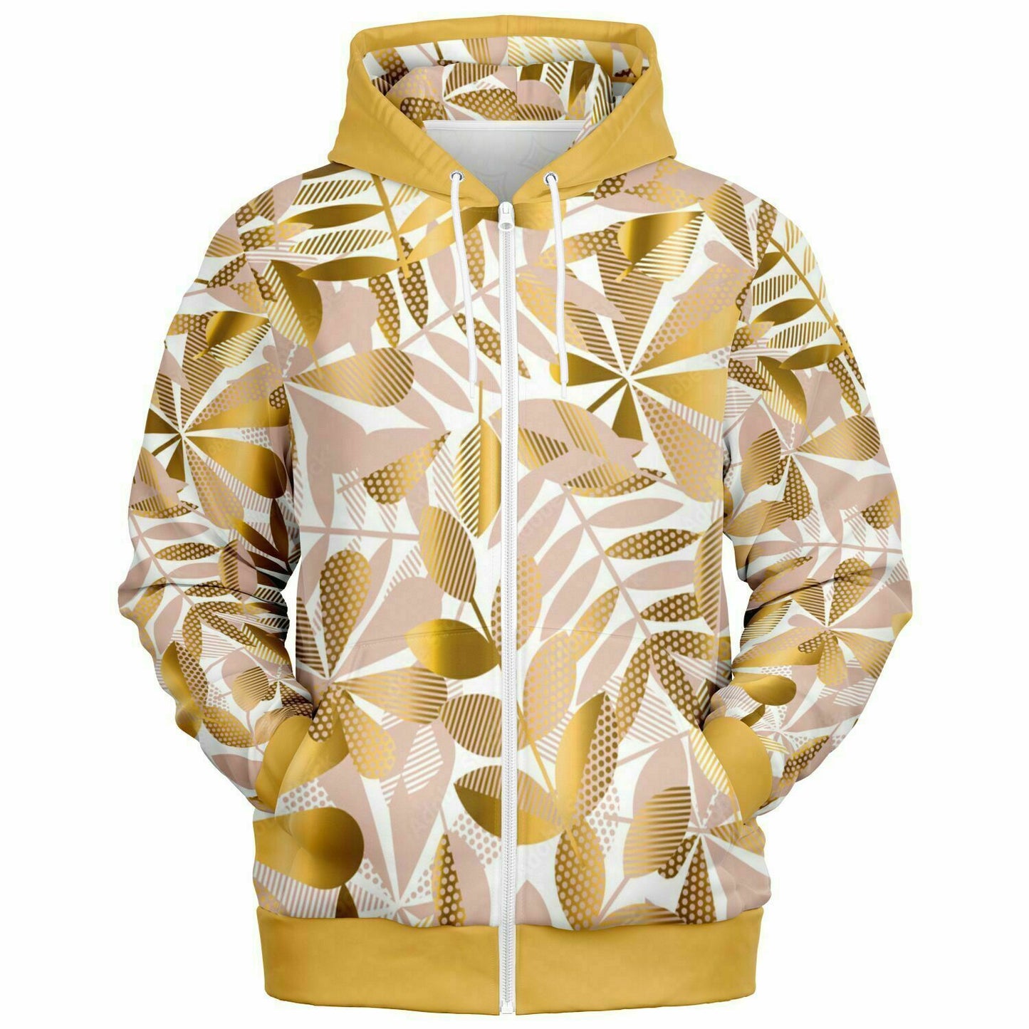 Gold Leaves Zip Hoodie