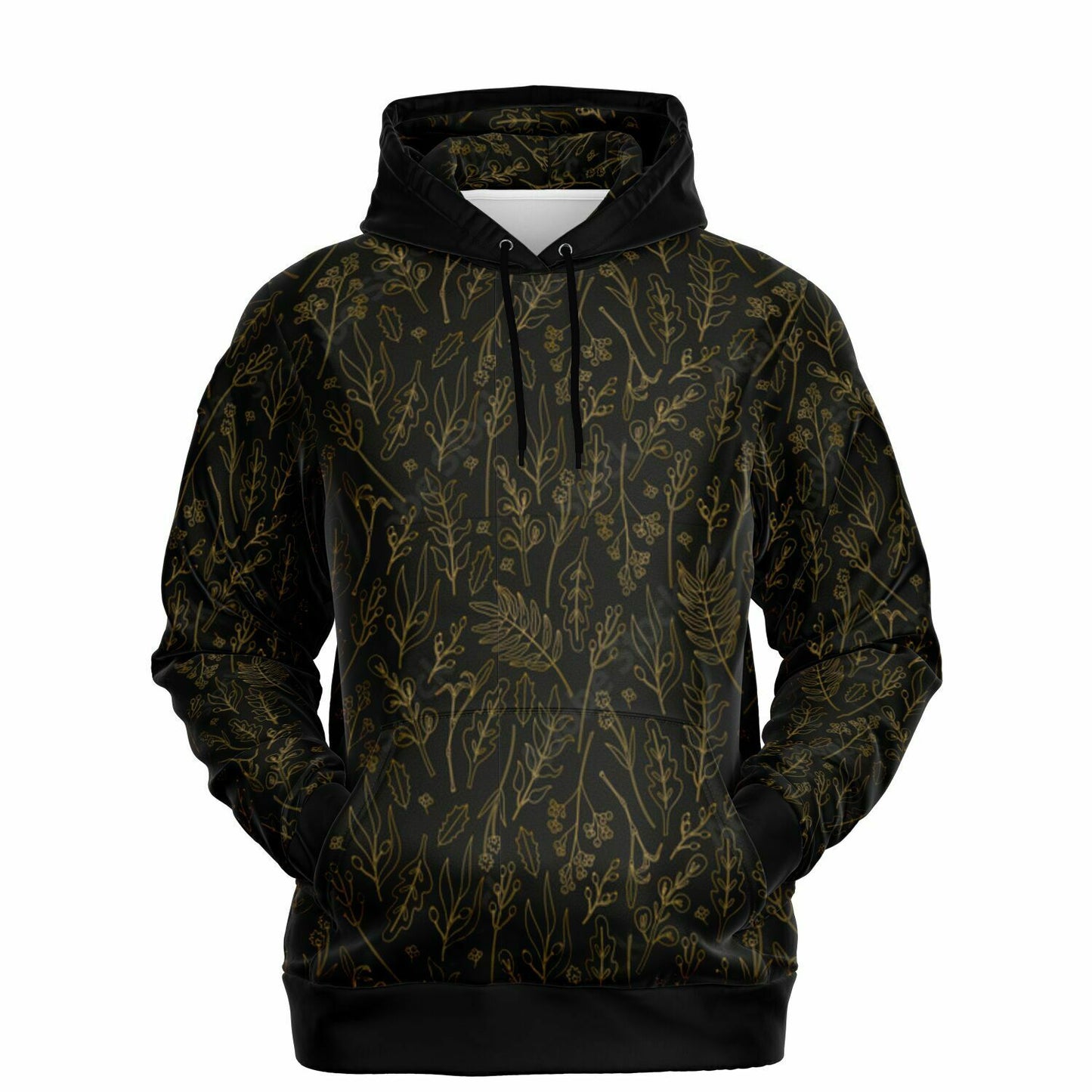 Black Gold Leaves Hoodie