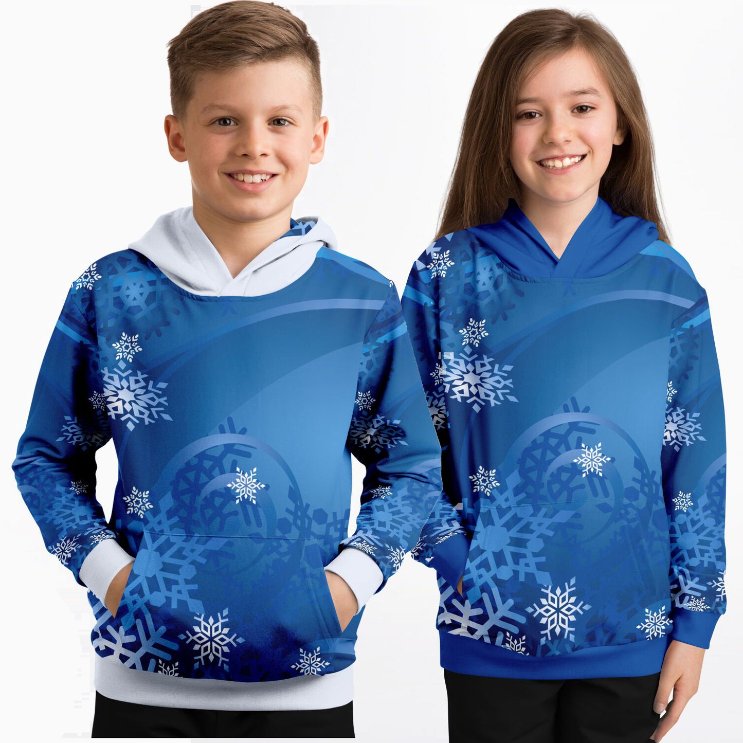 Blue Snowflakes Kids Hoodie - 2 options