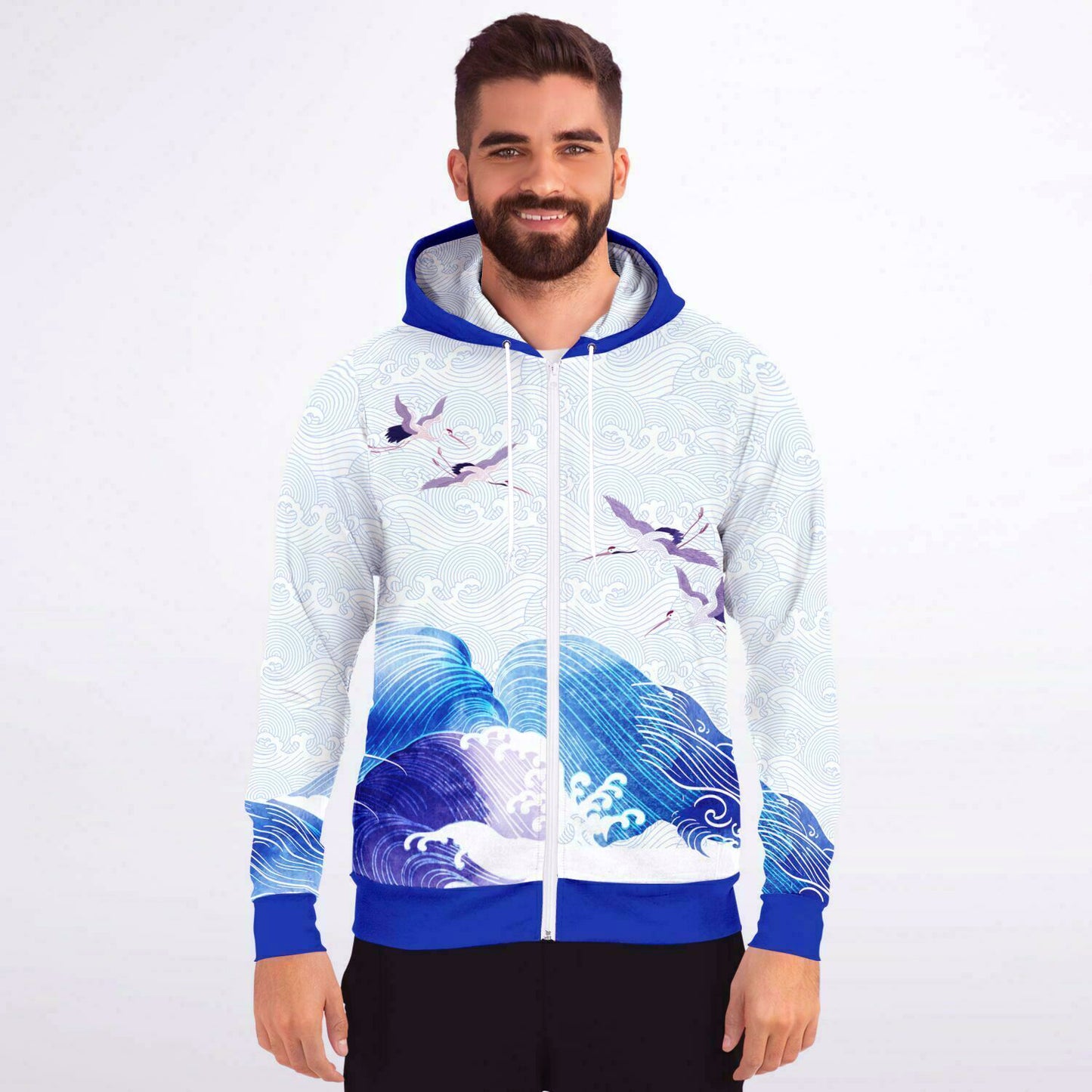 Waves & Cranes Zip Hoodie Unisex (3 variants)