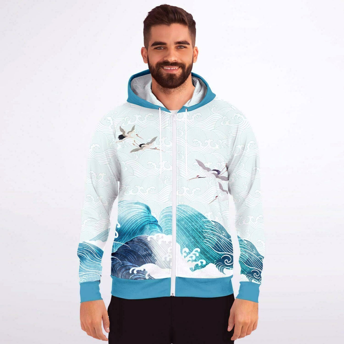 Waves & Cranes Zip Hoodie Unisex (3 variants)