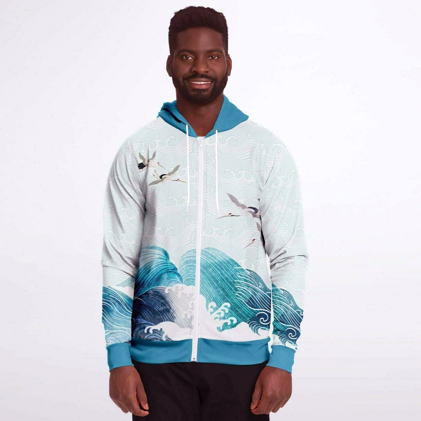 Waves & Cranes Zip Hoodie Unisex (3 variants)