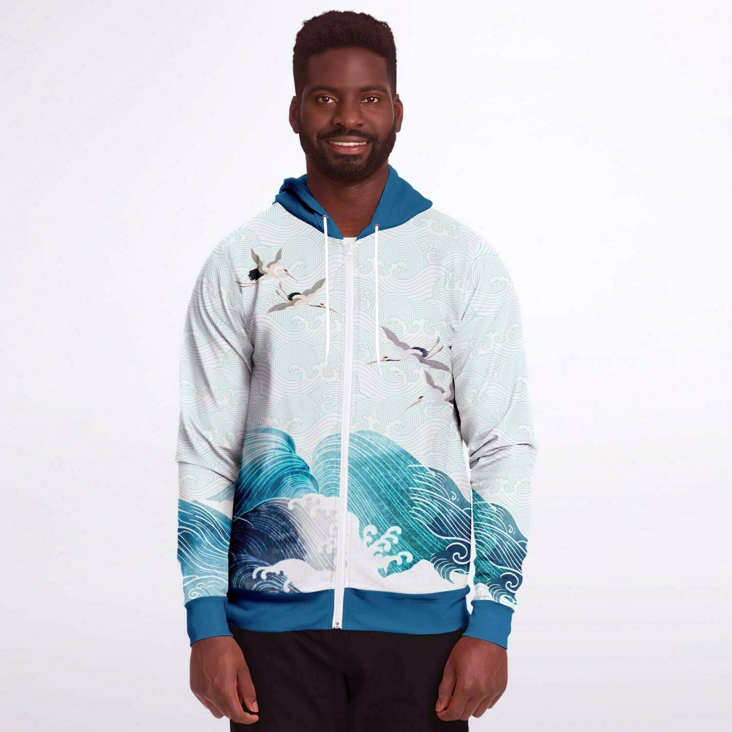 Waves & Cranes Zip Hoodie Unisex (3 variants)