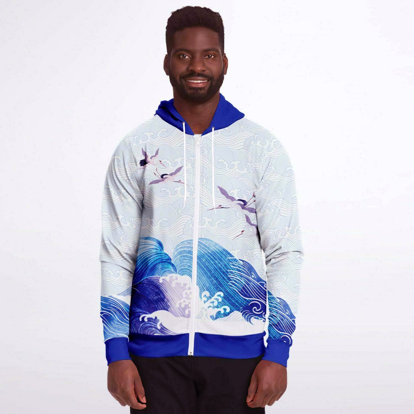 Waves & Cranes Zip Hoodie Unisex (3 variants)