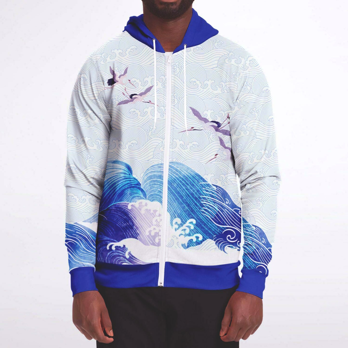 Waves & Cranes Zip Hoodie Unisex (3 variants)