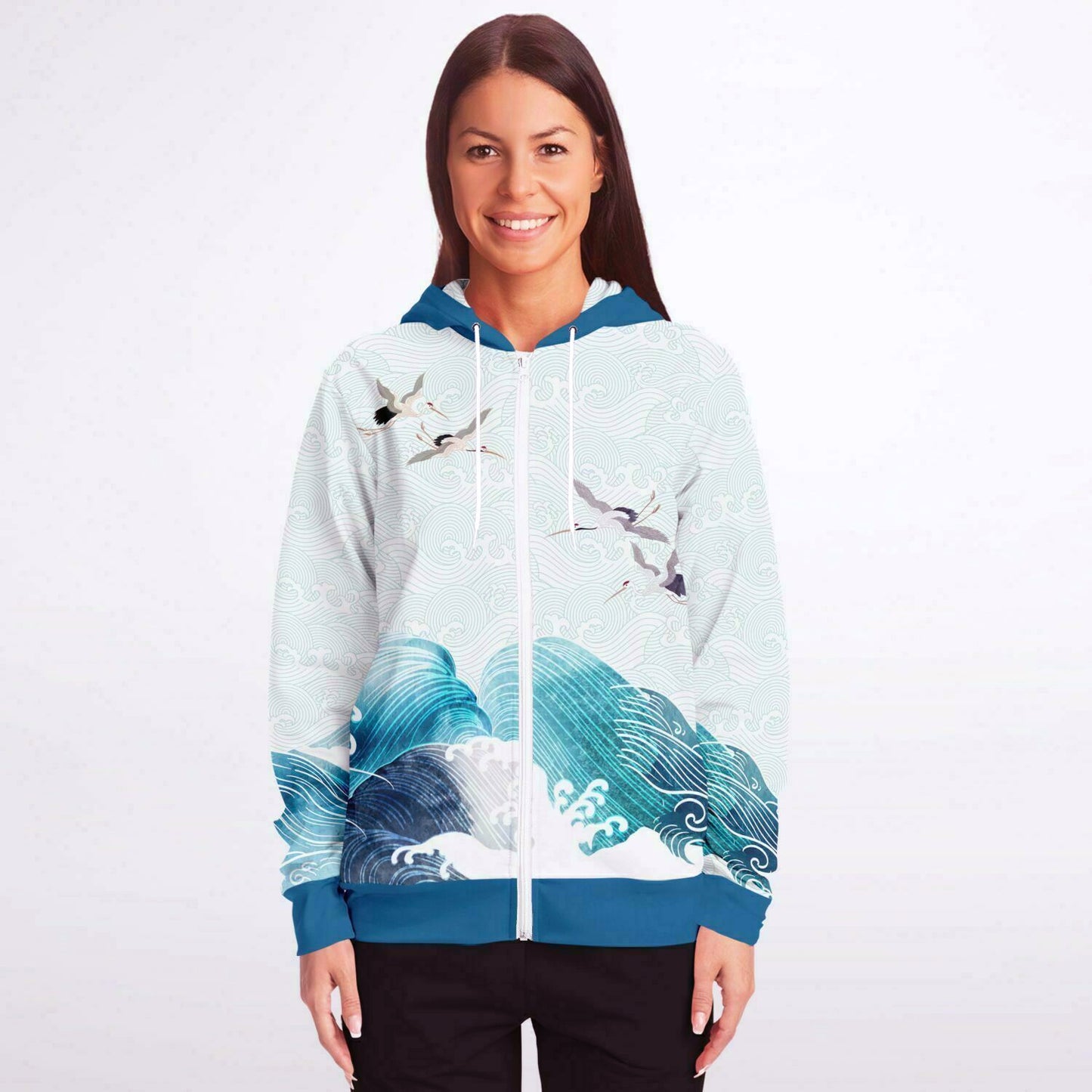 Waves & Cranes Zip Hoodie Unisex (3 variants)