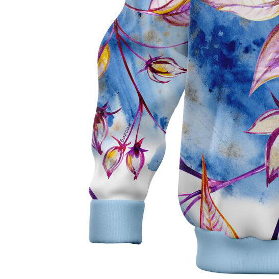 Blue Leaves Kids Hoodie - custom