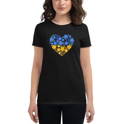 Ukraine Heart 1 Women Semi-Fitted T-shirt (10 colors)