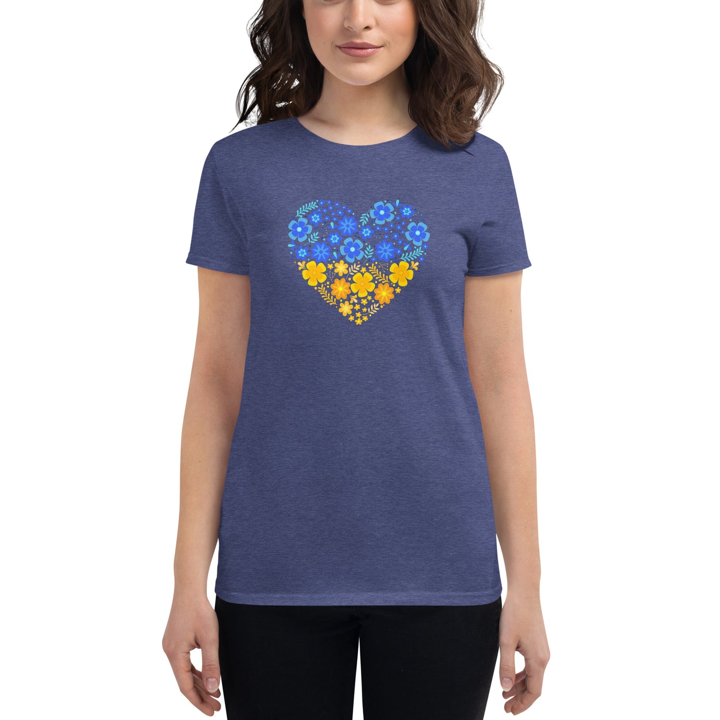 Ukraine Heart 1 Women Semi-Fitted T-shirt (10 colors)