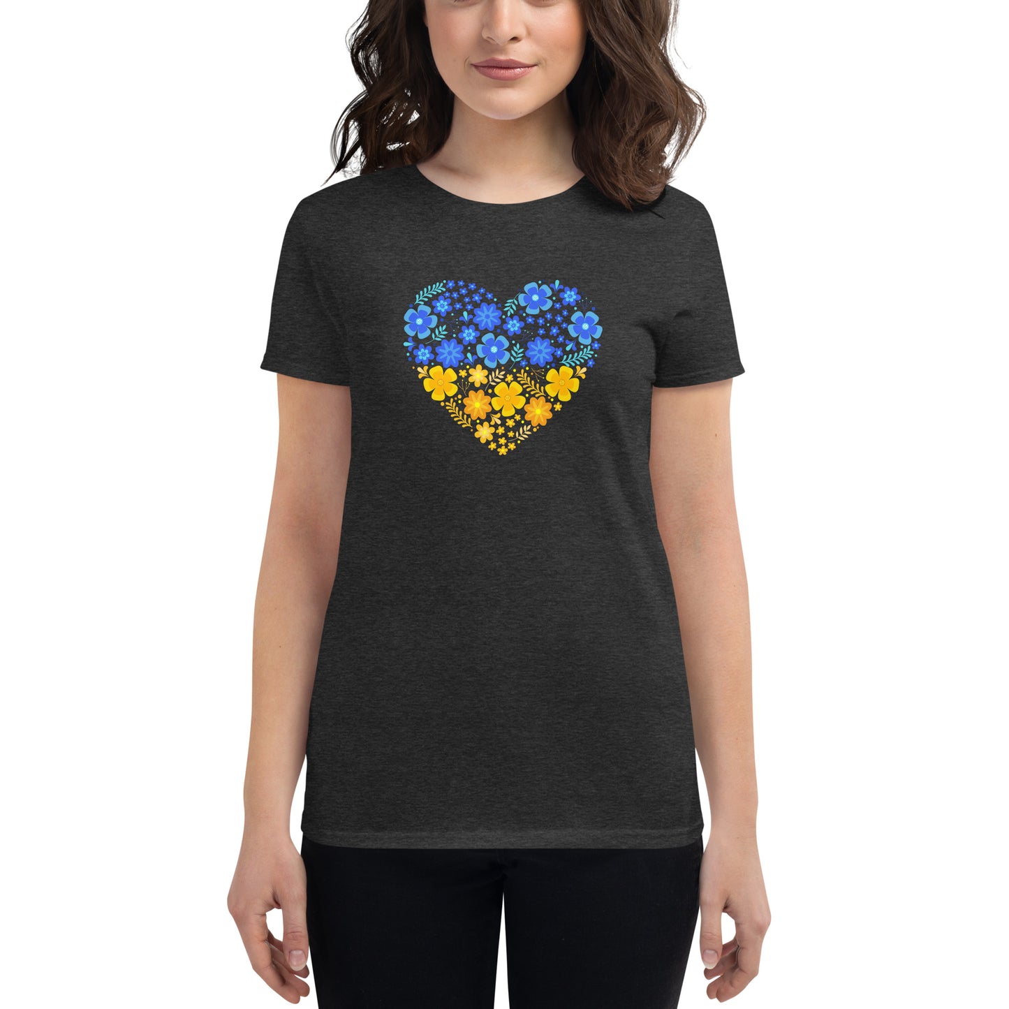 Ukraine Heart 1 Women Semi-Fitted T-shirt (10 colors)