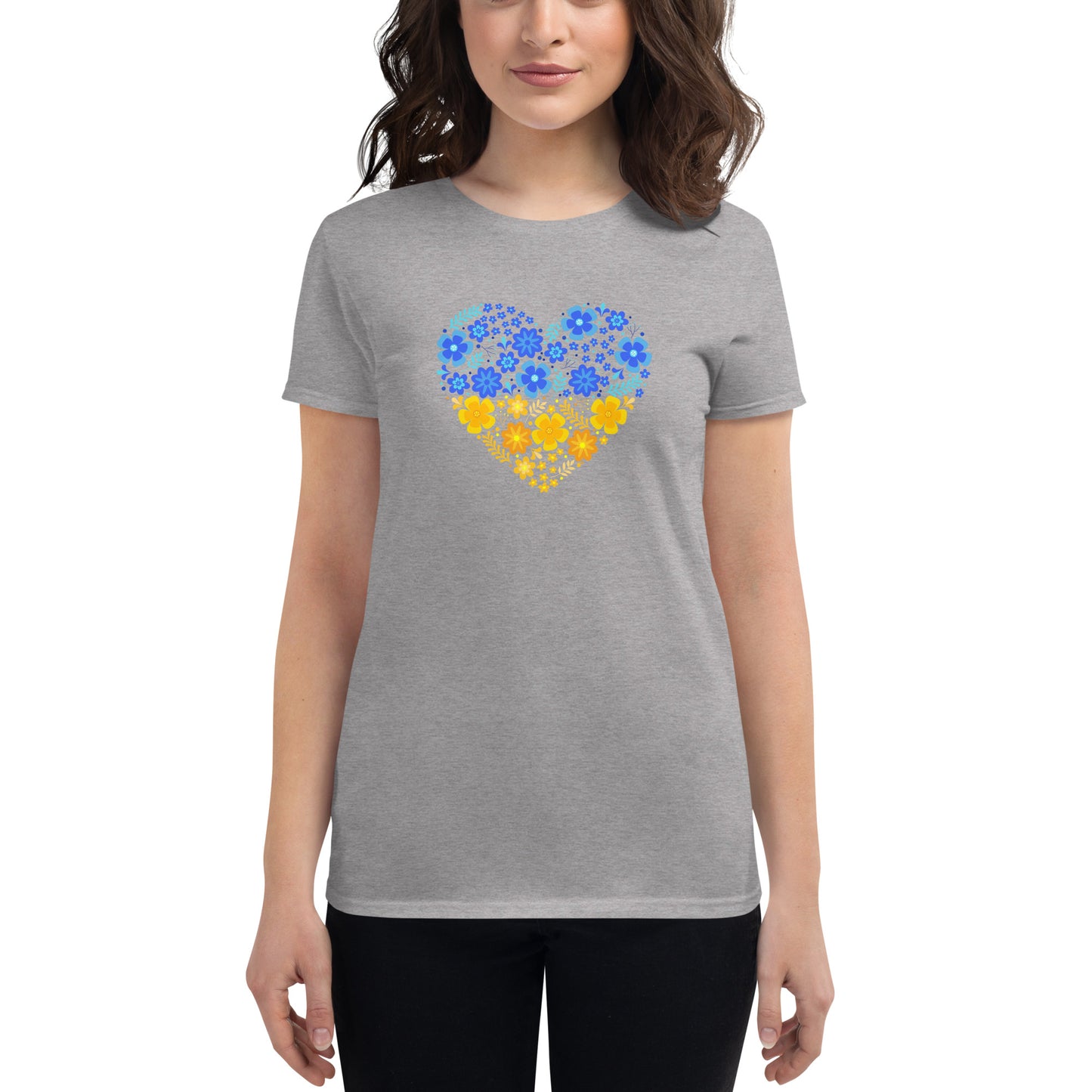 Ukraine Heart 1 Women Semi-Fitted T-shirt (10 colors)