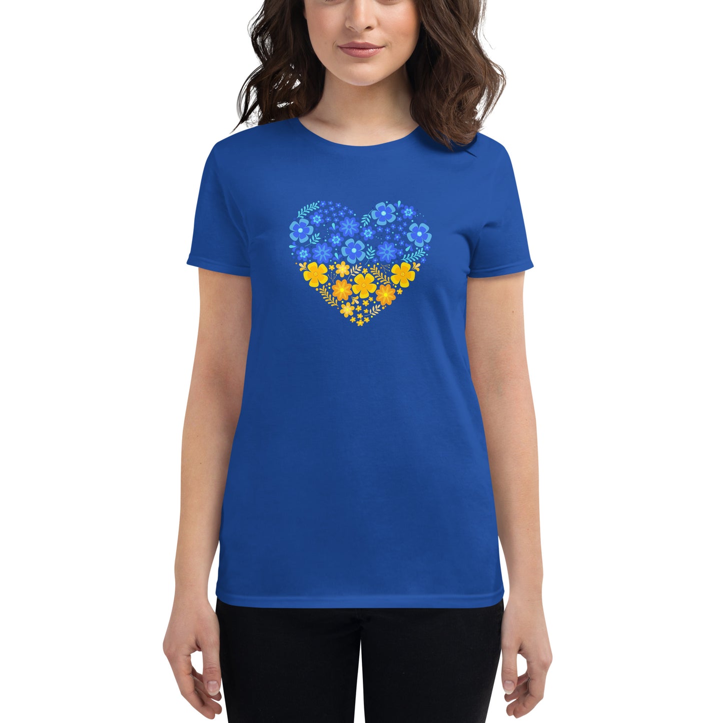 Ukraine Heart 1 Women Semi-Fitted T-shirt (10 colors)