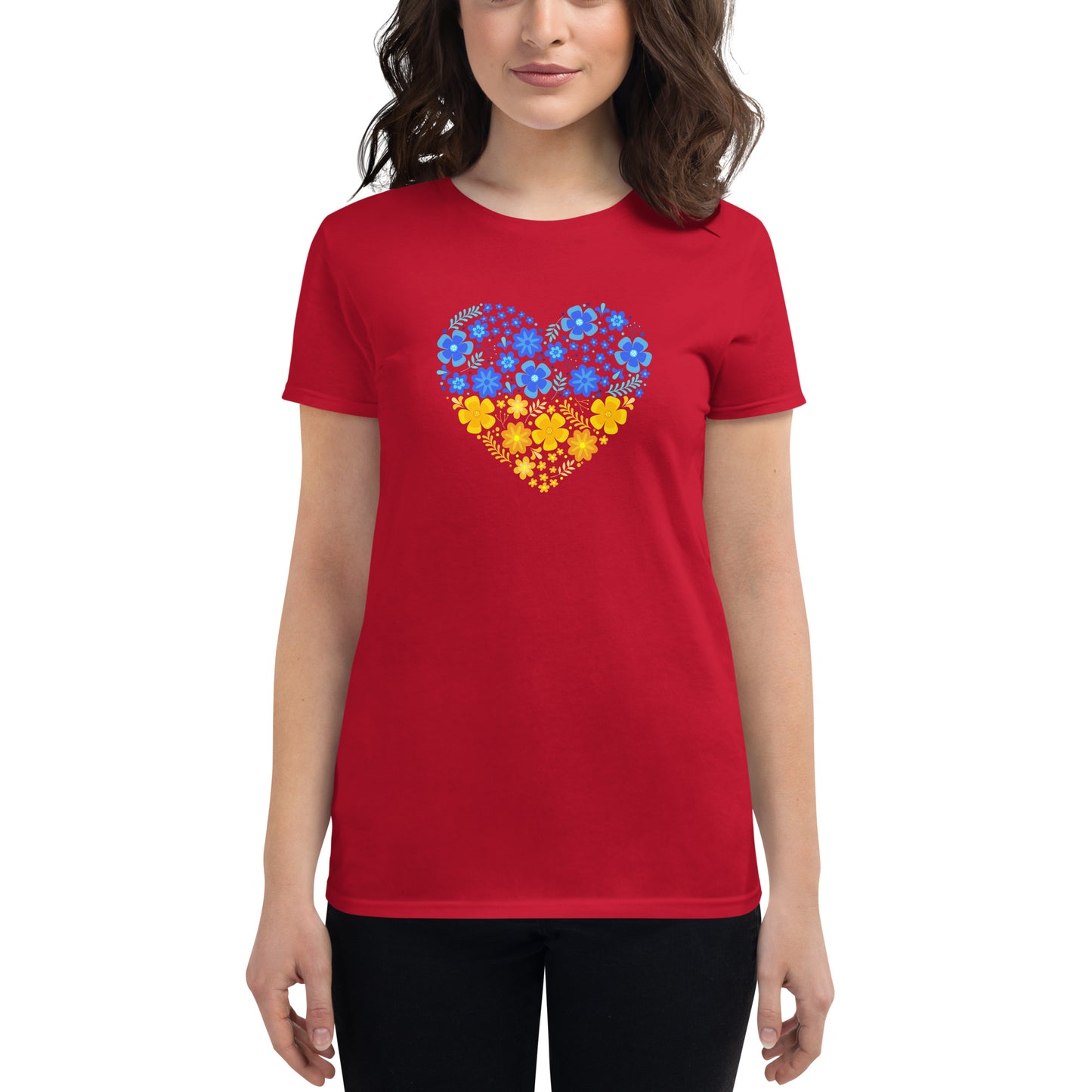 Ukraine Heart 1 Women Semi-Fitted T-shirt (10 colors)