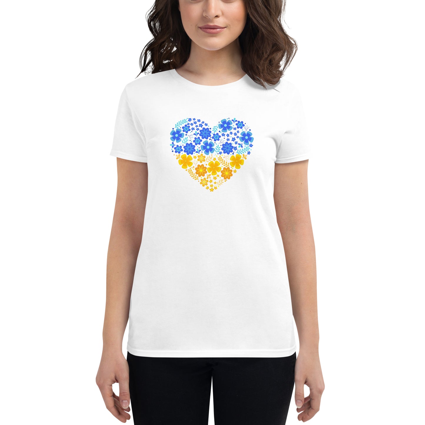 Ukraine Heart 1 Women Semi-Fitted T-shirt (10 colors)